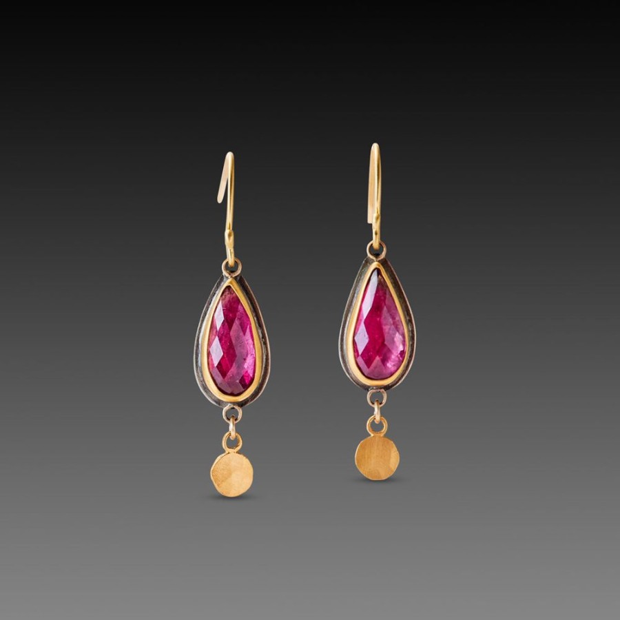 Earrings Ananda Khalsa | Ruby Teardrop Earrings