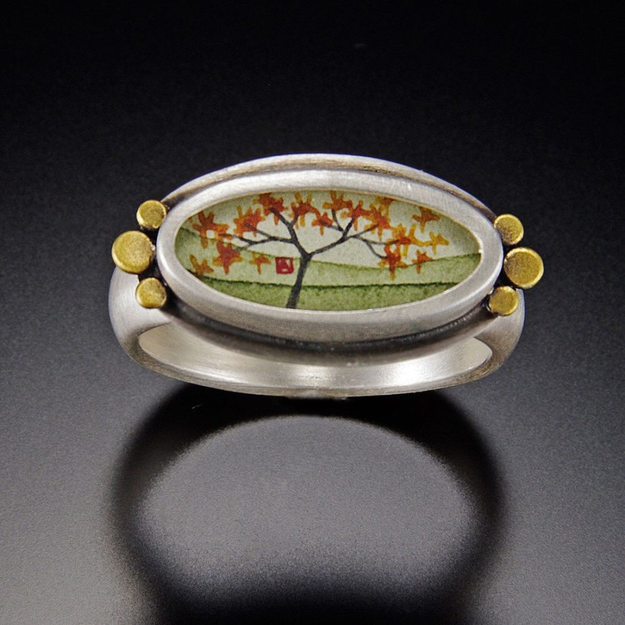 Rings Ananda Khalsa | Autumn Maple Narrow Oval Ring