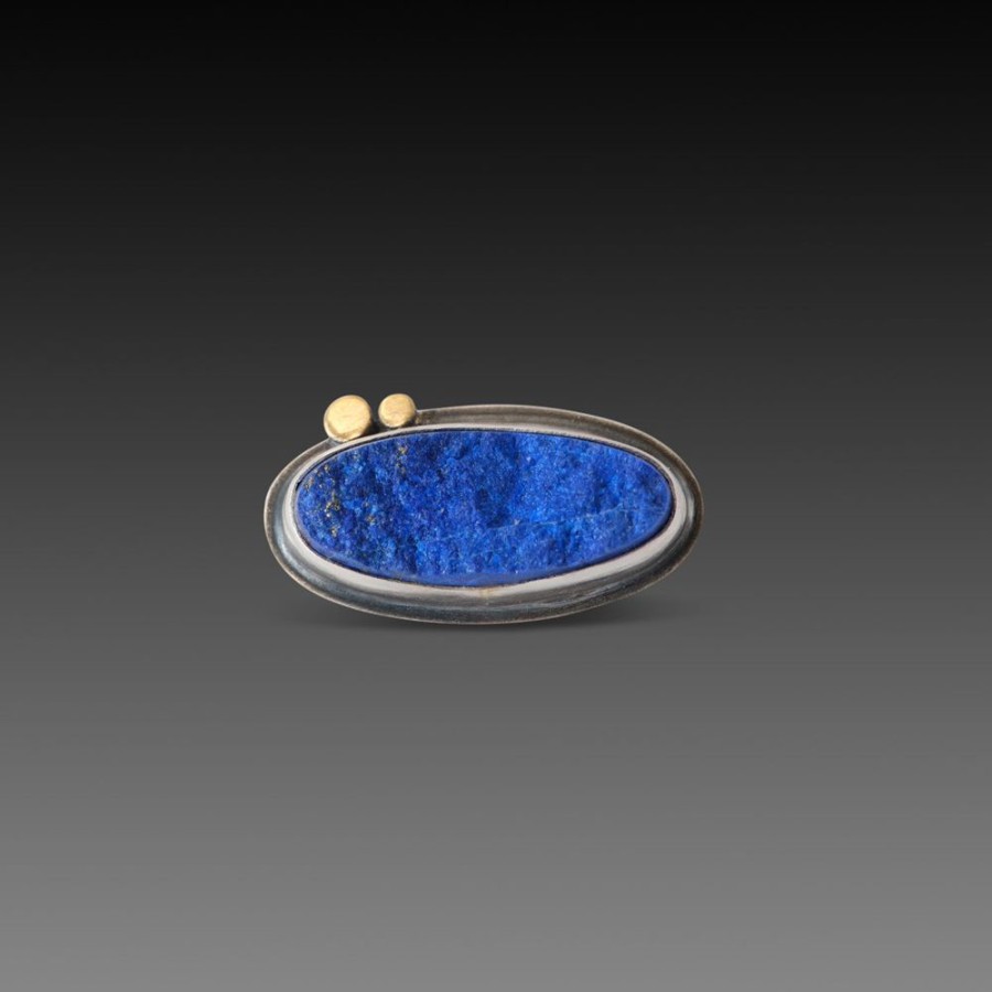 Rings Ananda Khalsa | Elliptical Lapis Surface Ring