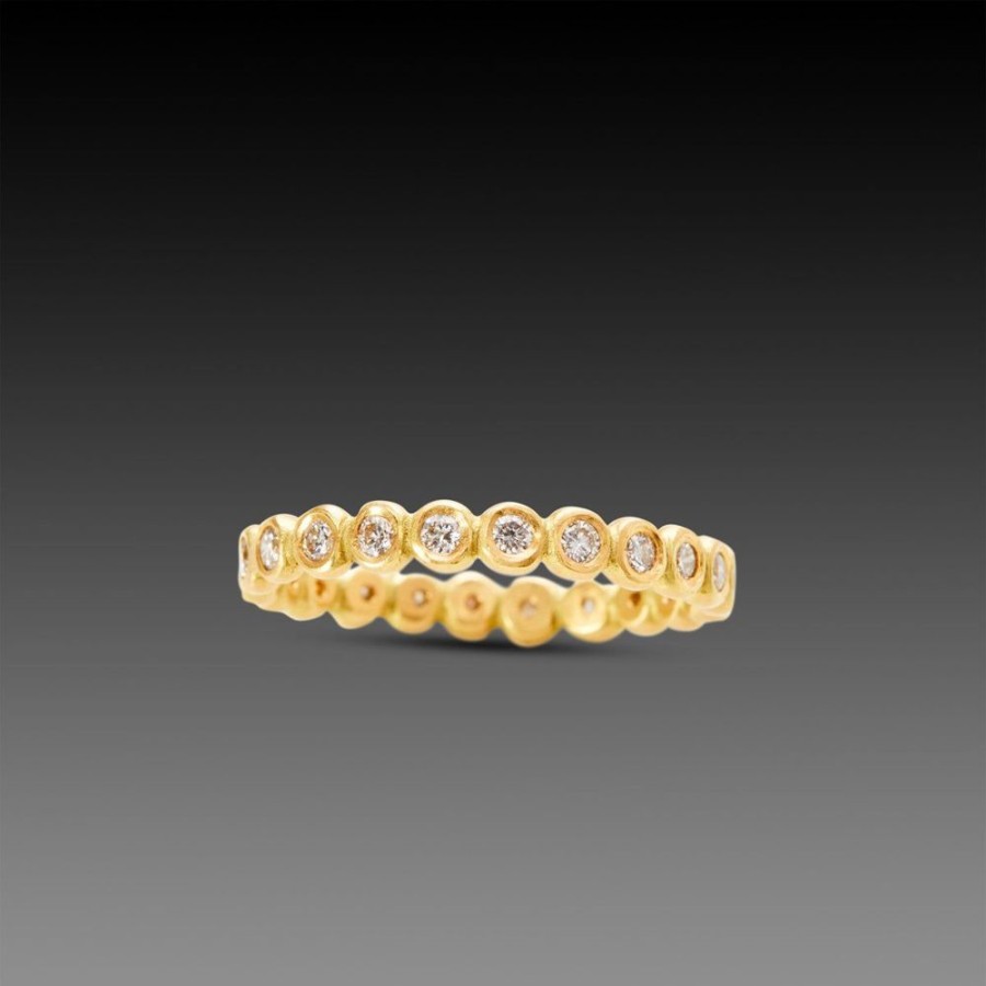 Rings Ananda Khalsa | Hammered Dot Diamond Eternity Band