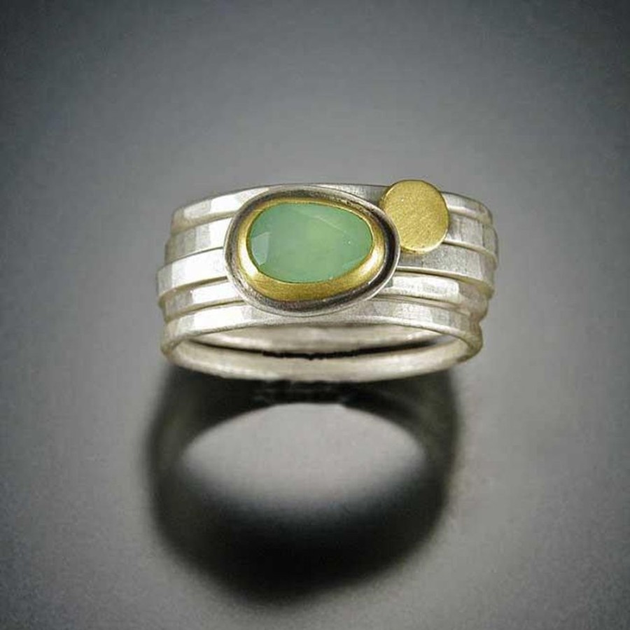 Rings Ananda Khalsa | Chrysoprase Stacking Ring Set