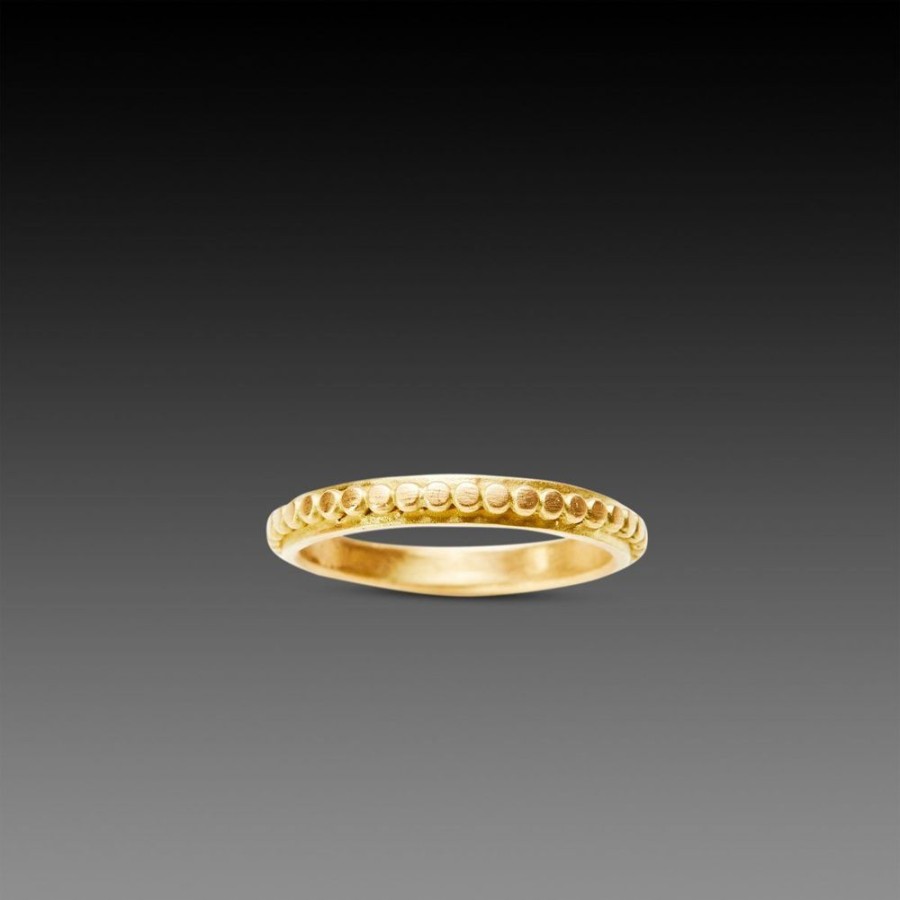 Rings Ananda Khalsa | Gold Raised Dot Band