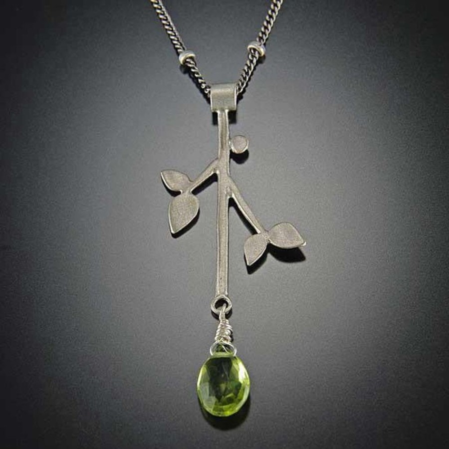 Necklaces Ananda Khalsa | Branch Necklace With Peridot