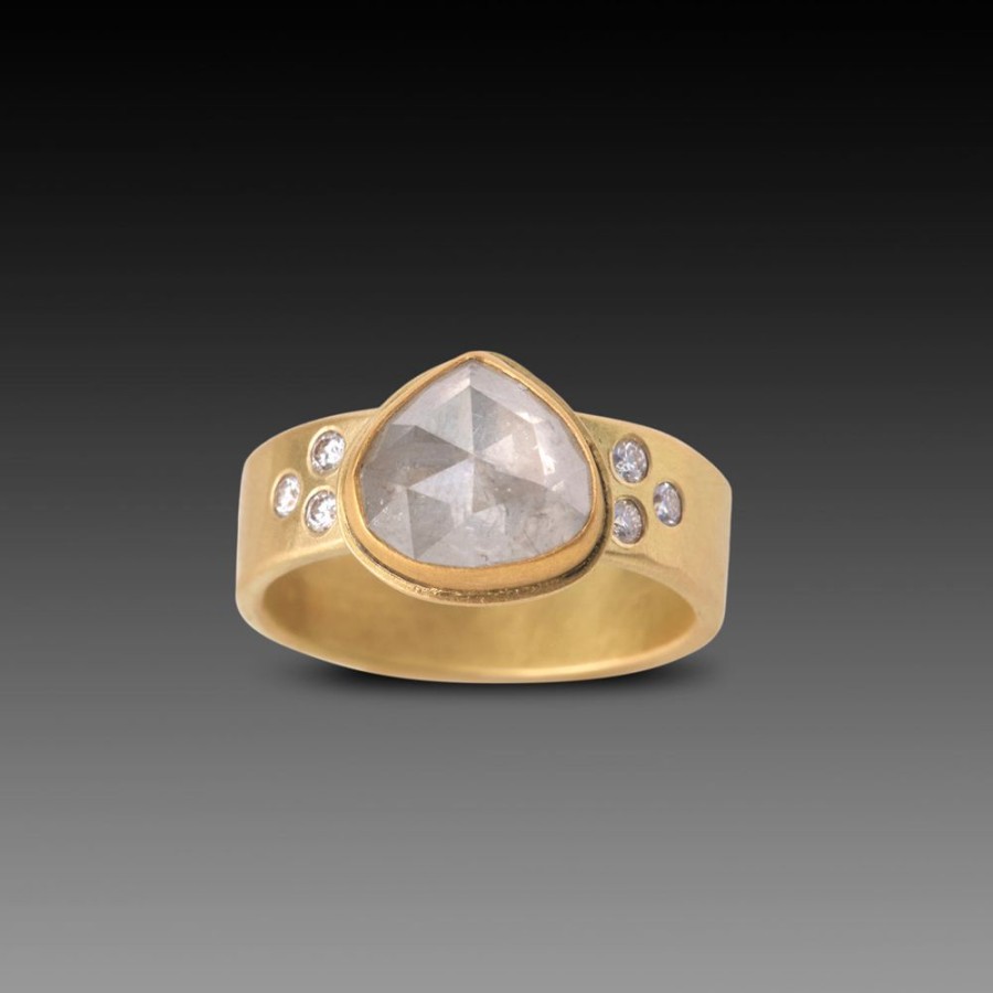 Rings Ananda Khalsa | Rose Cut Gray Diamond Ring