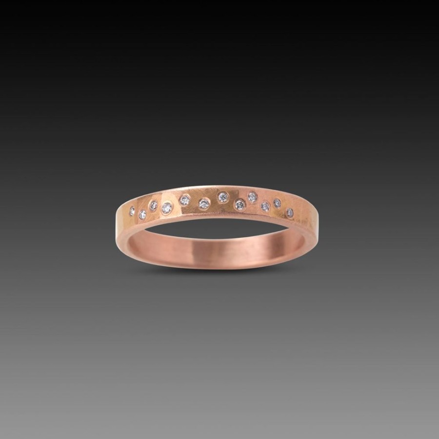 Rings Ananda Khalsa | Diamond Sprinkle Band In Rose Gold