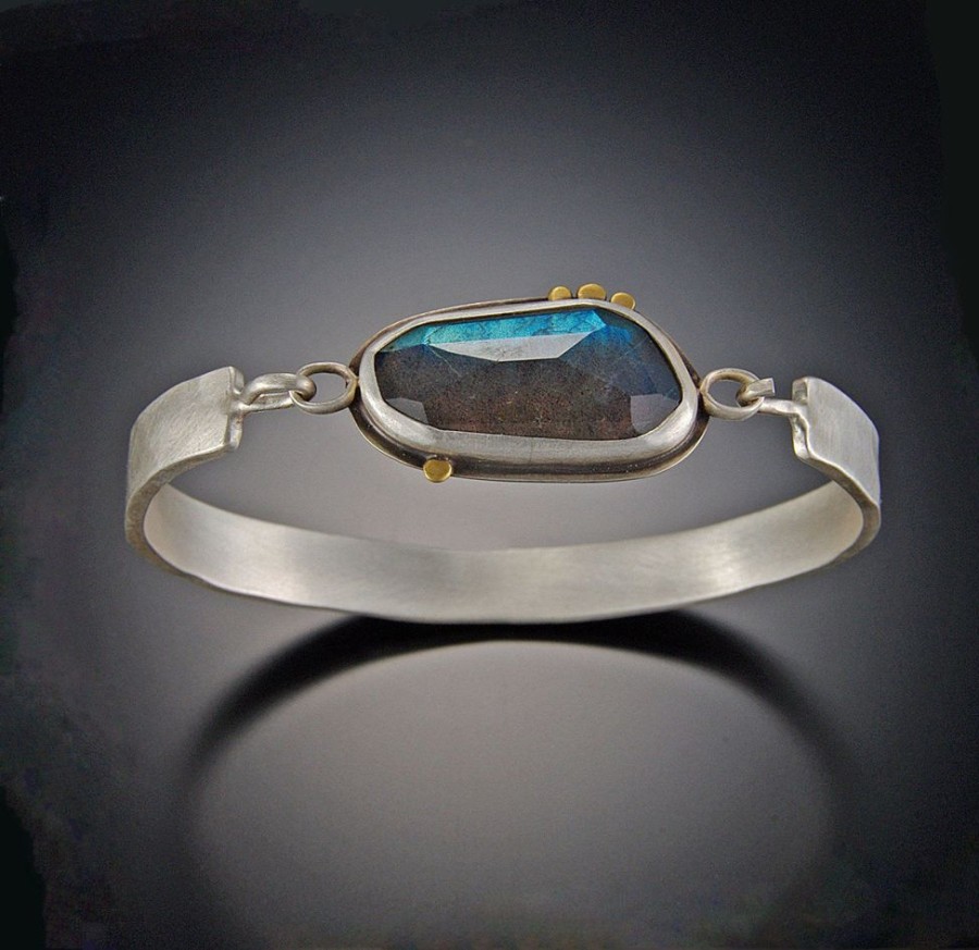 Bracelets Ananda Khalsa | Labradorite Tension Cuff Bracelet