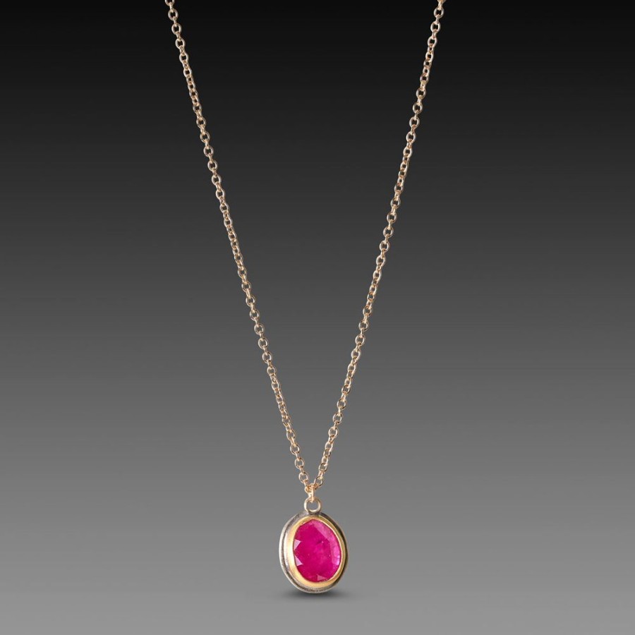 Necklaces Ananda Khalsa | Vibrant Ruby Necklace