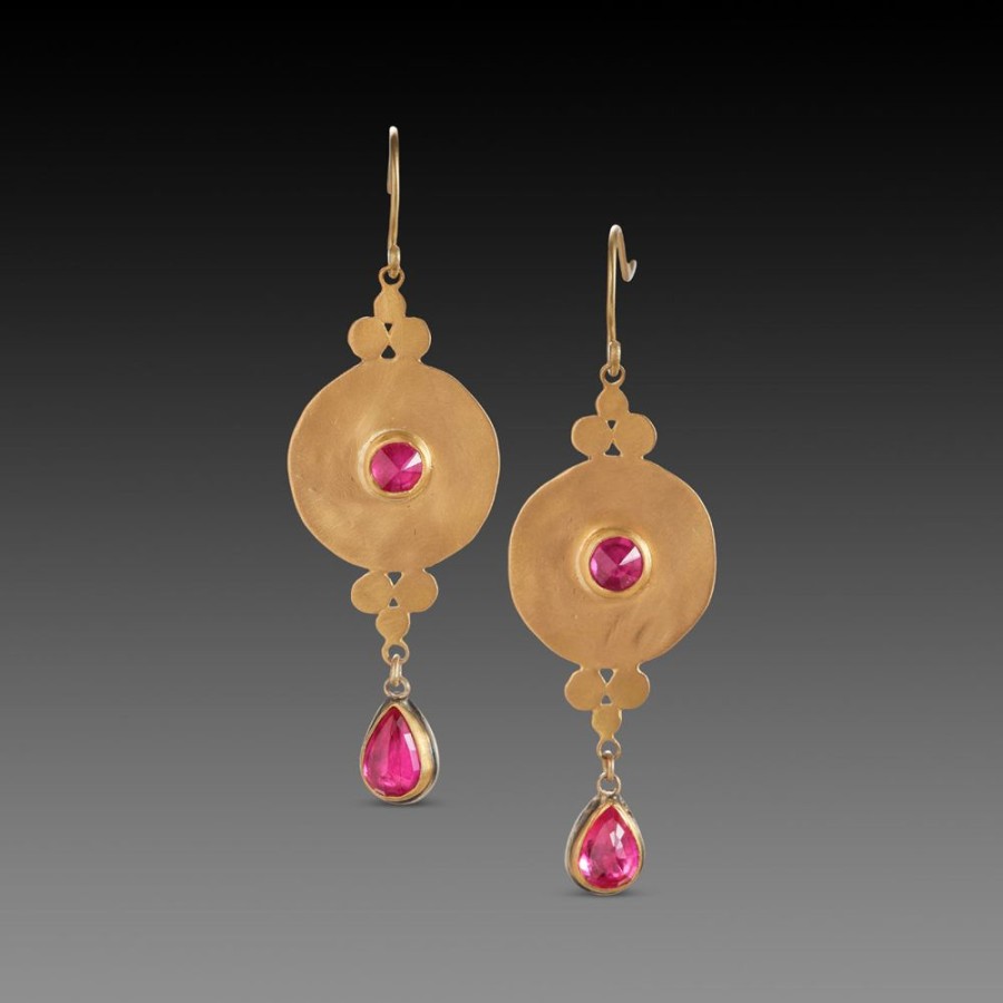 Earrings Ananda Khalsa | Elegant Ruby Earrings