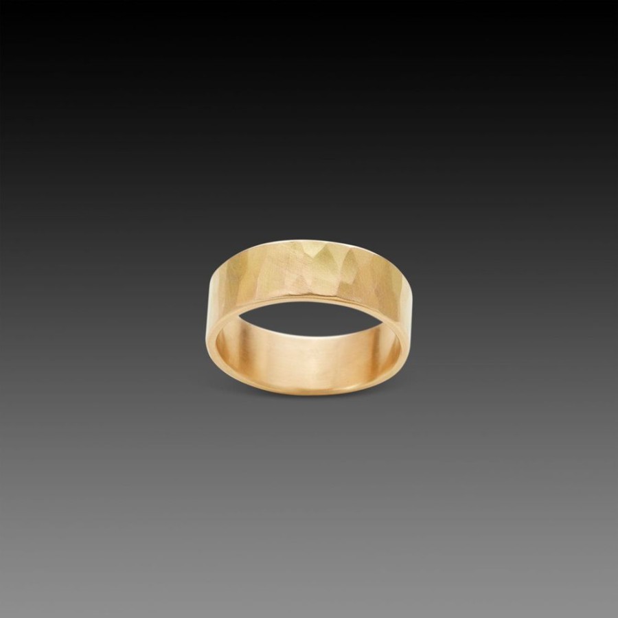 Rings Ananda Khalsa | 7Mm Hammered Gold Band