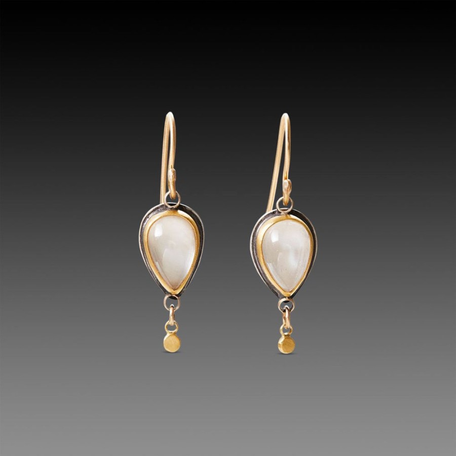 Earrings Ananda Khalsa | Teardrop Moonstone Earrings