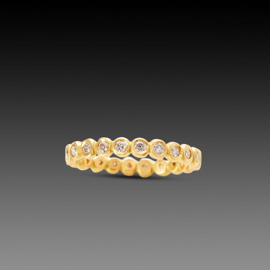 Rings Ananda Khalsa | Hammered Dot Diamond Eternity Band