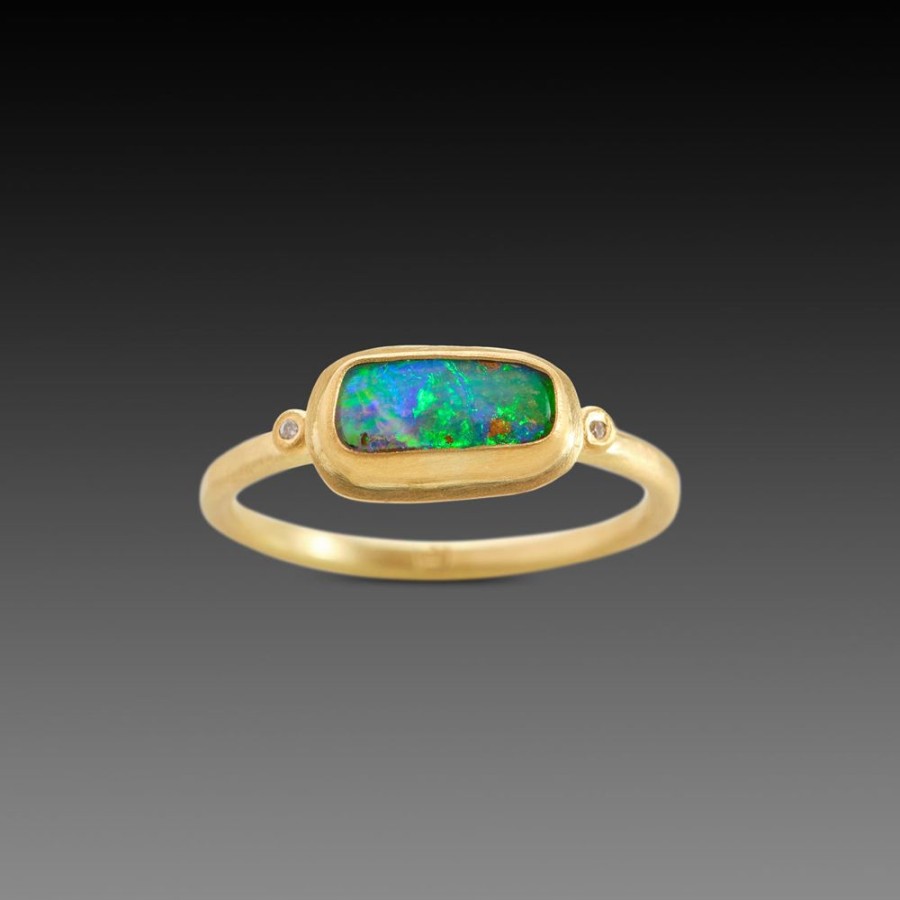 Rings Ananda Khalsa | Slim Boulder Opal Ring