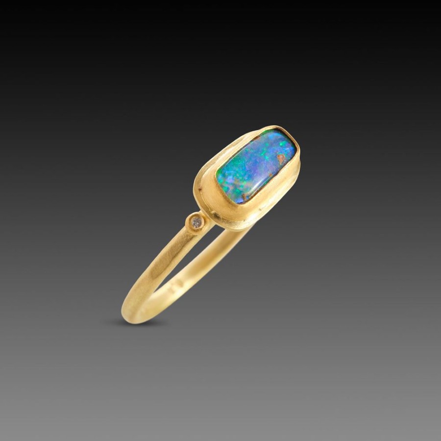 Rings Ananda Khalsa | Slim Boulder Opal Ring