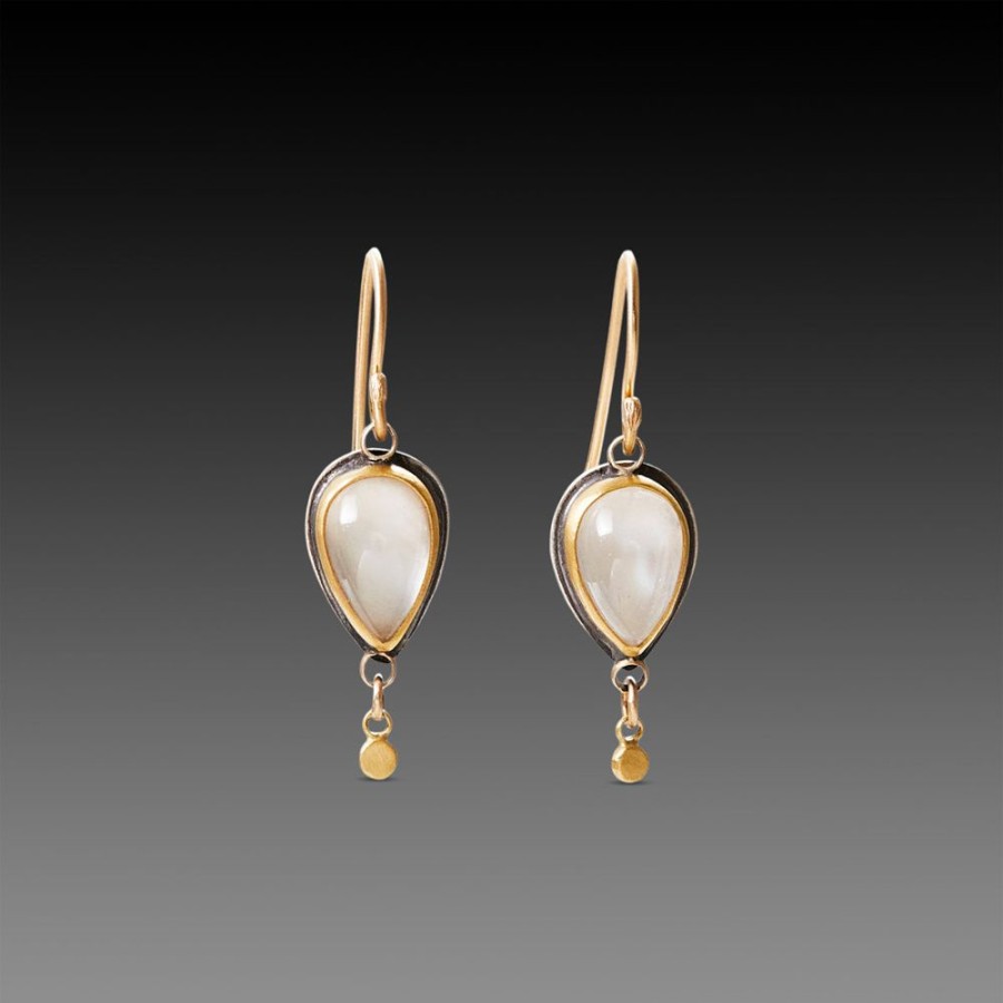 Earrings Ananda Khalsa | Teardrop Moonstone Earrings