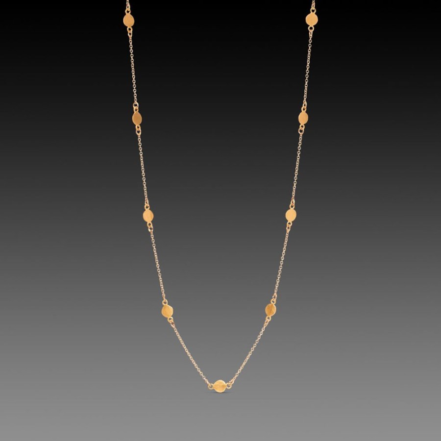 Necklaces Ananda Khalsa | Delicate Gold Dot Necklace