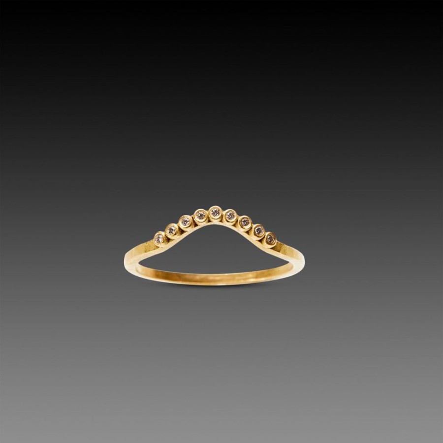 Rings Ananda Khalsa | Curved Diamond Band