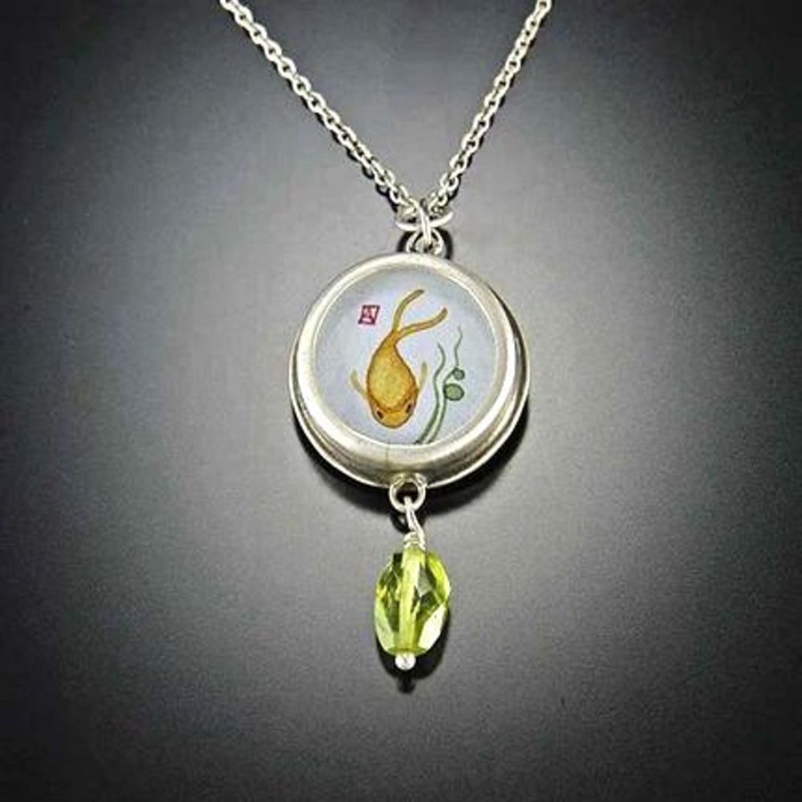 Necklaces Ananda Khalsa | Koi Necklace With Peridot