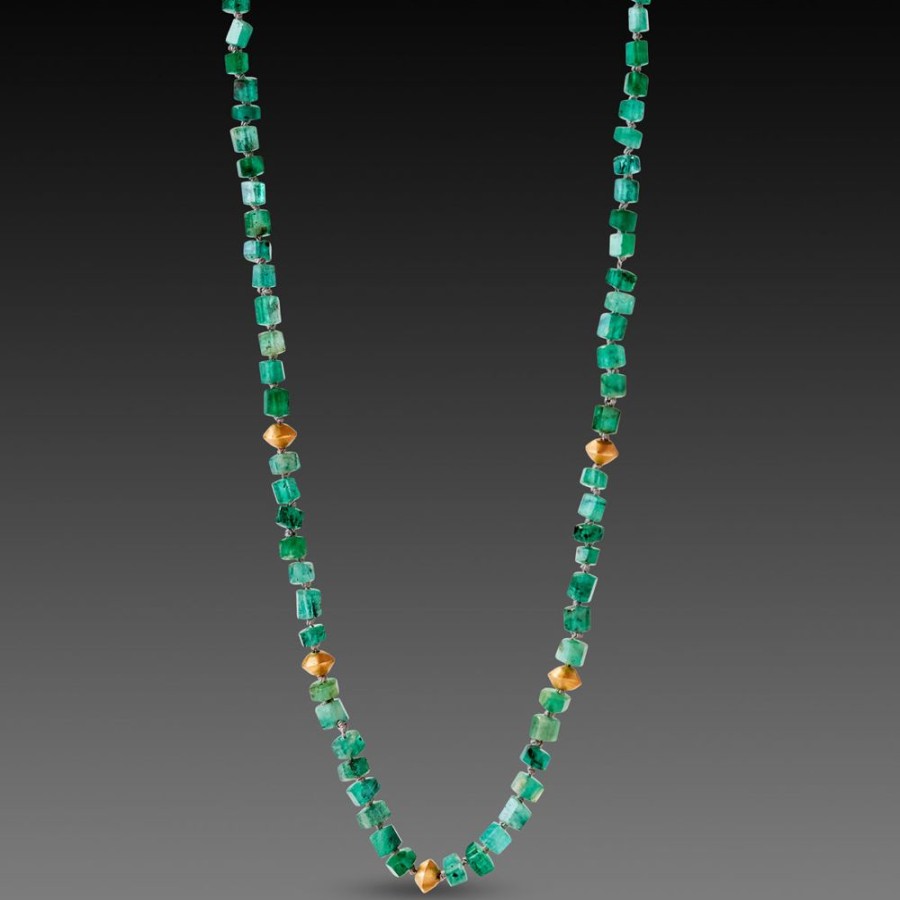 Necklaces Ananda Khalsa | Emerald Crystals Necklace