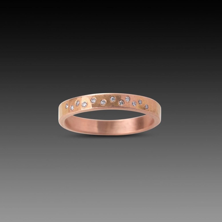 Rings Ananda Khalsa | Diamond Sprinkle Band In Rose Gold