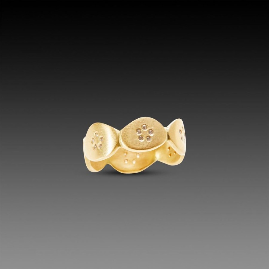 Rings Ananda Khalsa | Large Ovals Ring With Diamonds