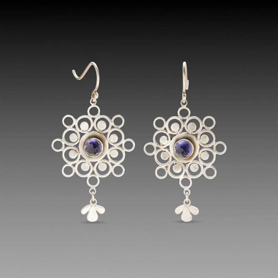 Earrings Ananda Khalsa | Iolite Mandala Earrings