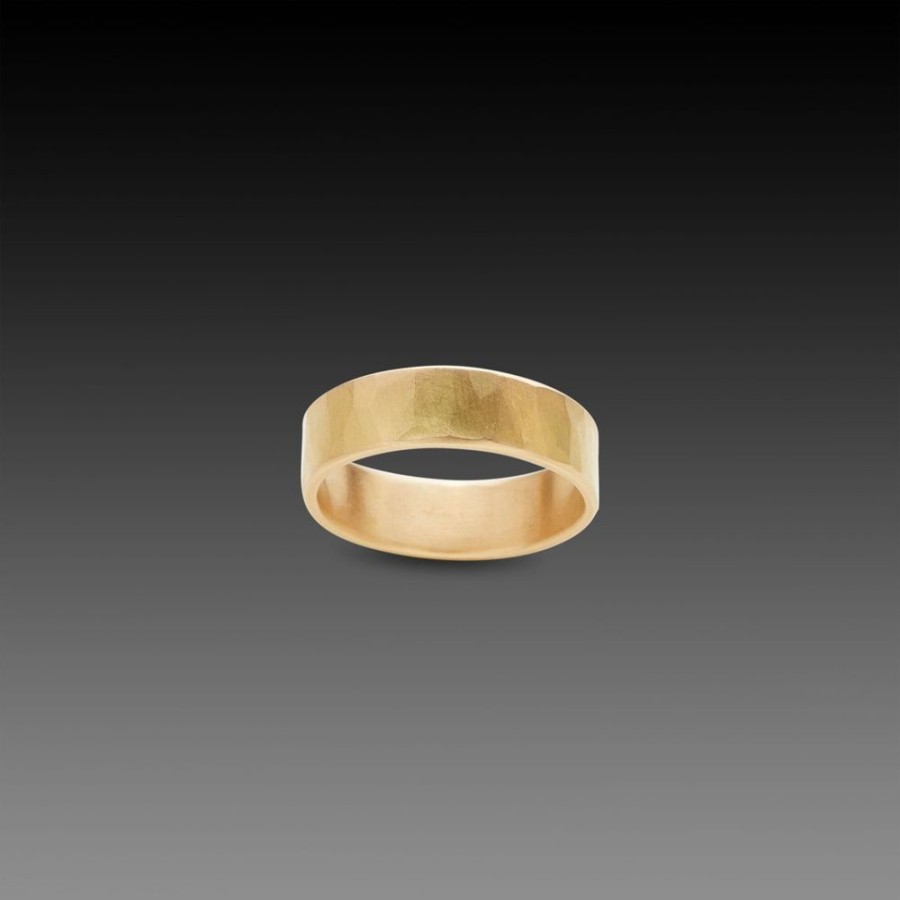 Rings Ananda Khalsa | 6Mm Hammered Gold Band