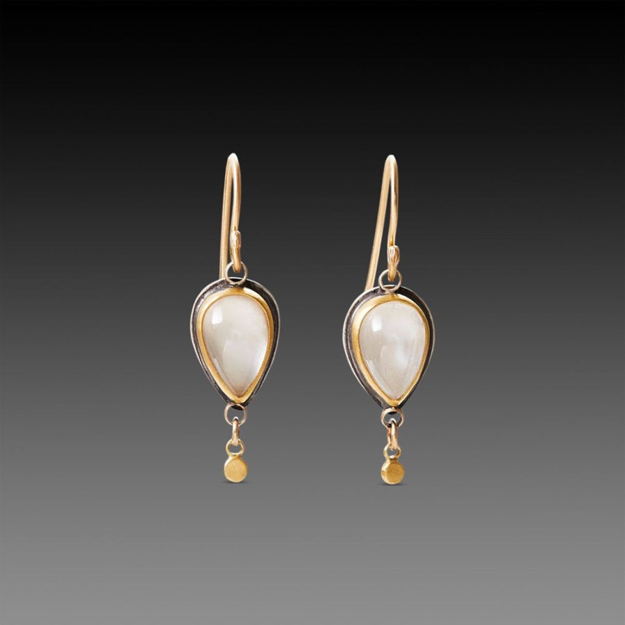 Earrings Ananda Khalsa | Teardrop Moonstone Earrings