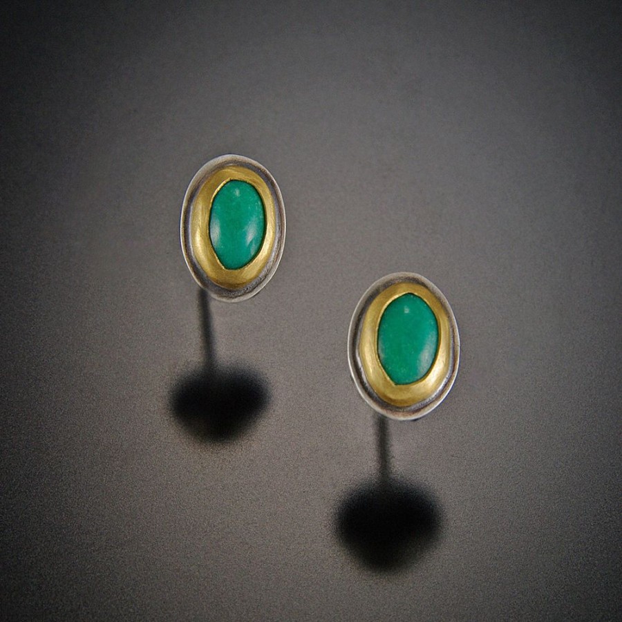 Earrings Ananda Khalsa | Turquoise 22K Stud Earrings