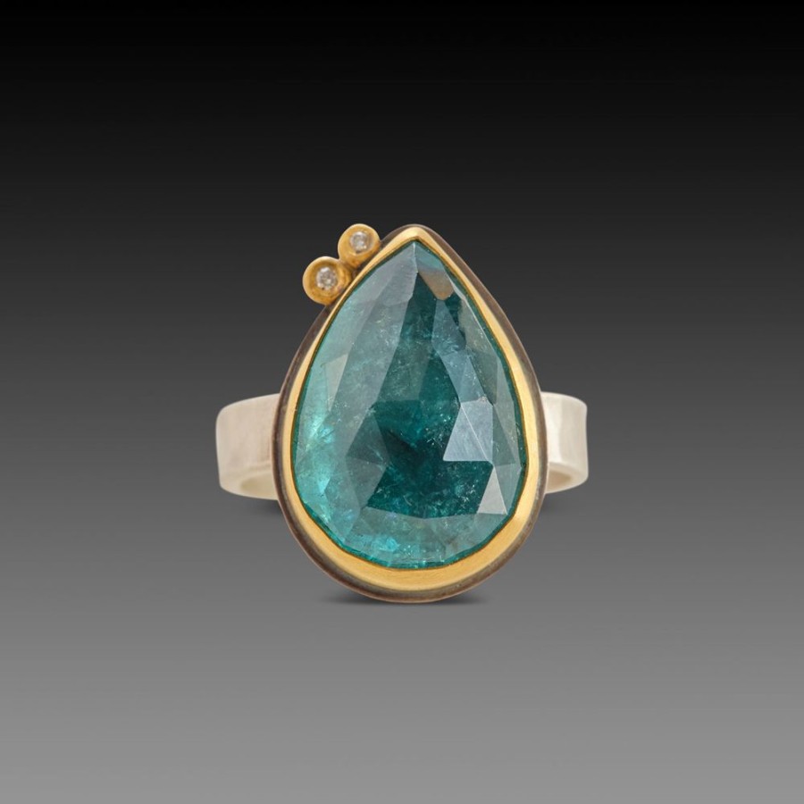 Rings Ananda Khalsa | Indicolite Teardrop Tourmaline Ring