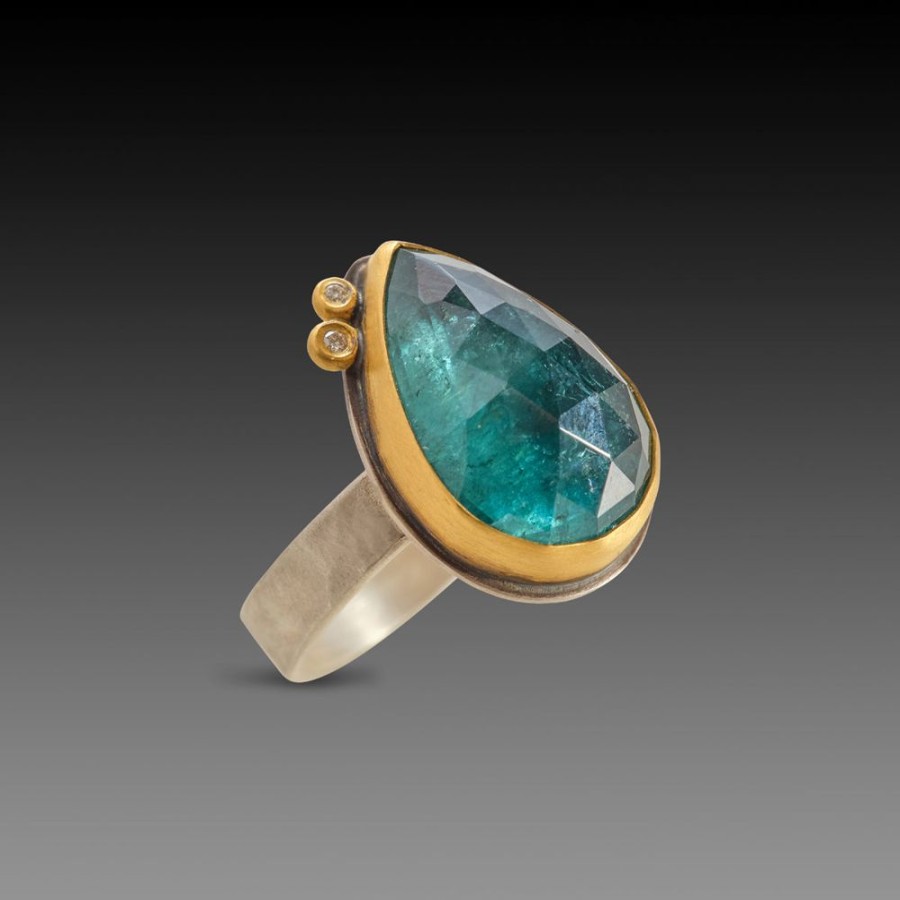 Rings Ananda Khalsa | Indicolite Teardrop Tourmaline Ring