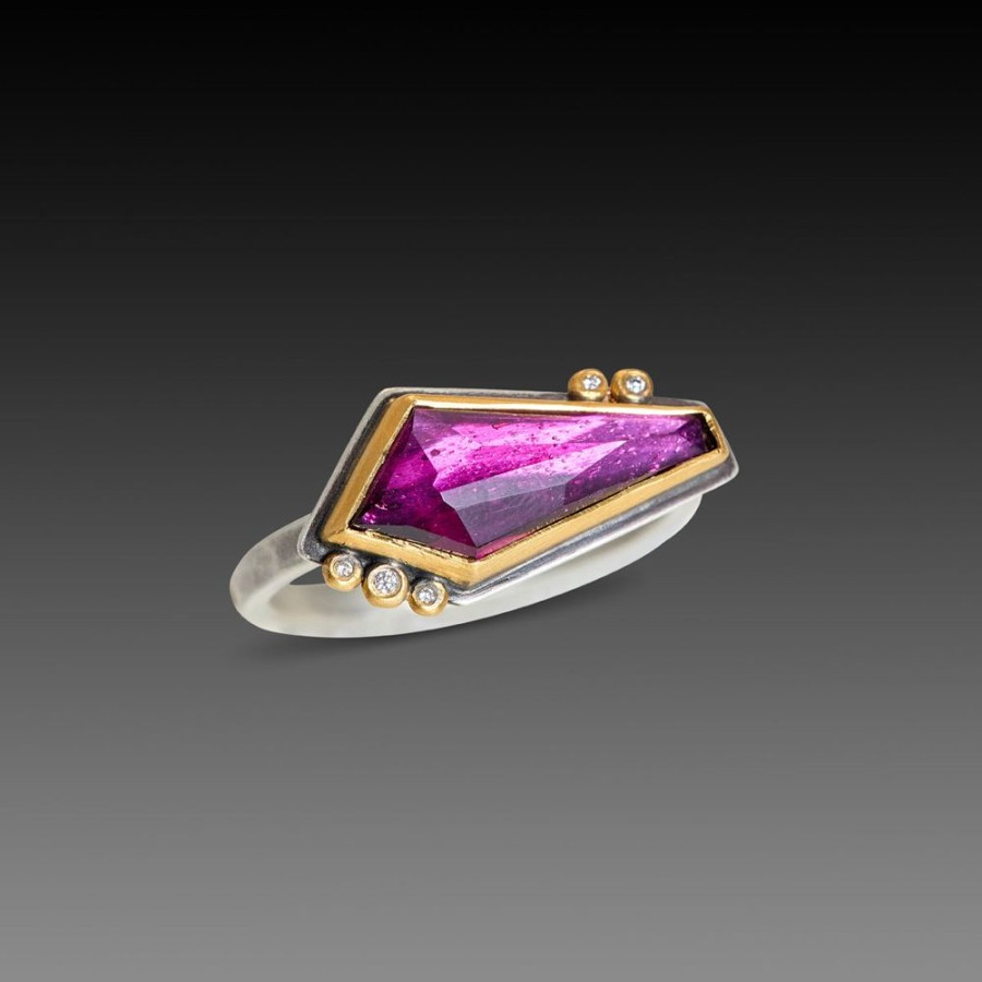 Rings Ananda Khalsa | Geometric Rhodolite Garnet Ring