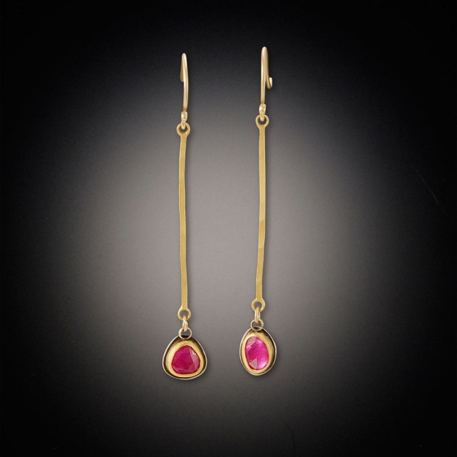 Earrings Ananda Khalsa | Ruby Stick Earrings