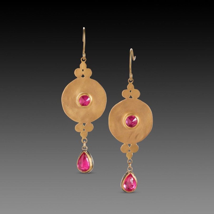 Earrings Ananda Khalsa | Elegant Ruby Earrings