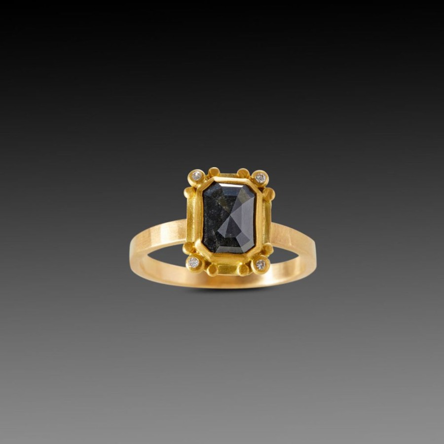 Rings Ananda Khalsa | Black Diamond Frame Ring