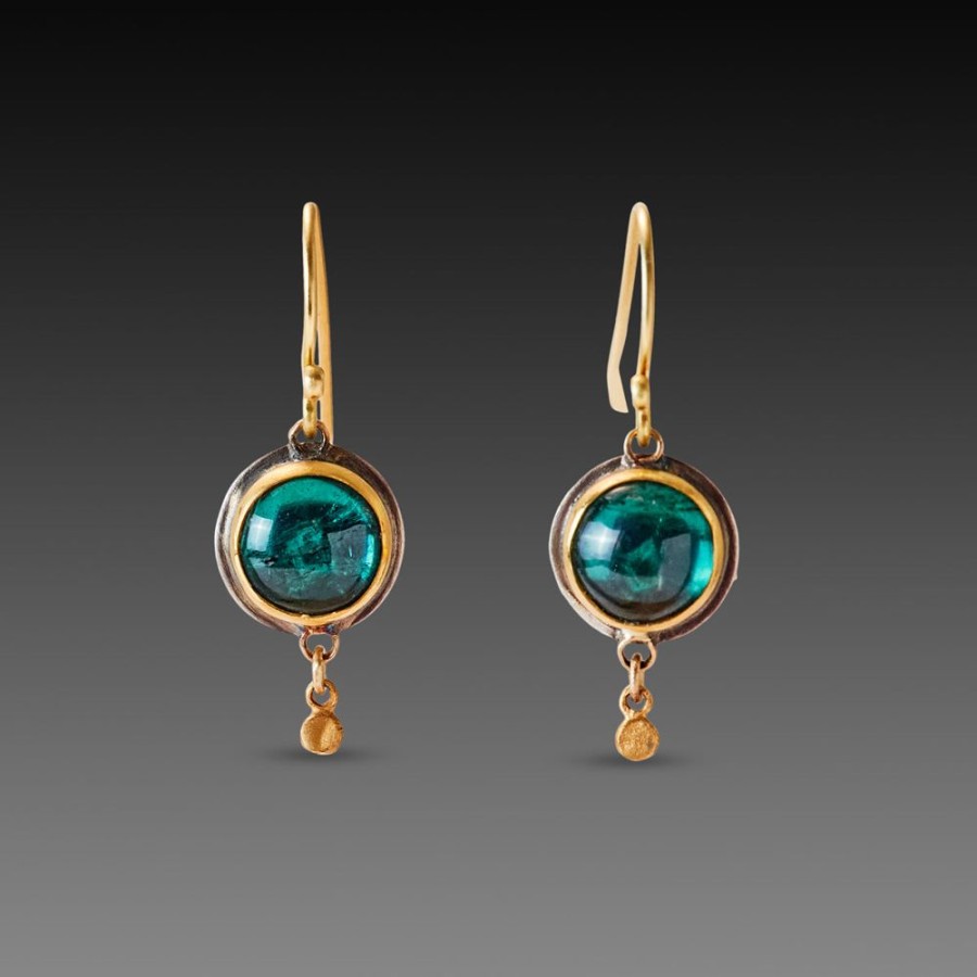 Earrings Ananda Khalsa | Luminous Green Tourmaline Earrings