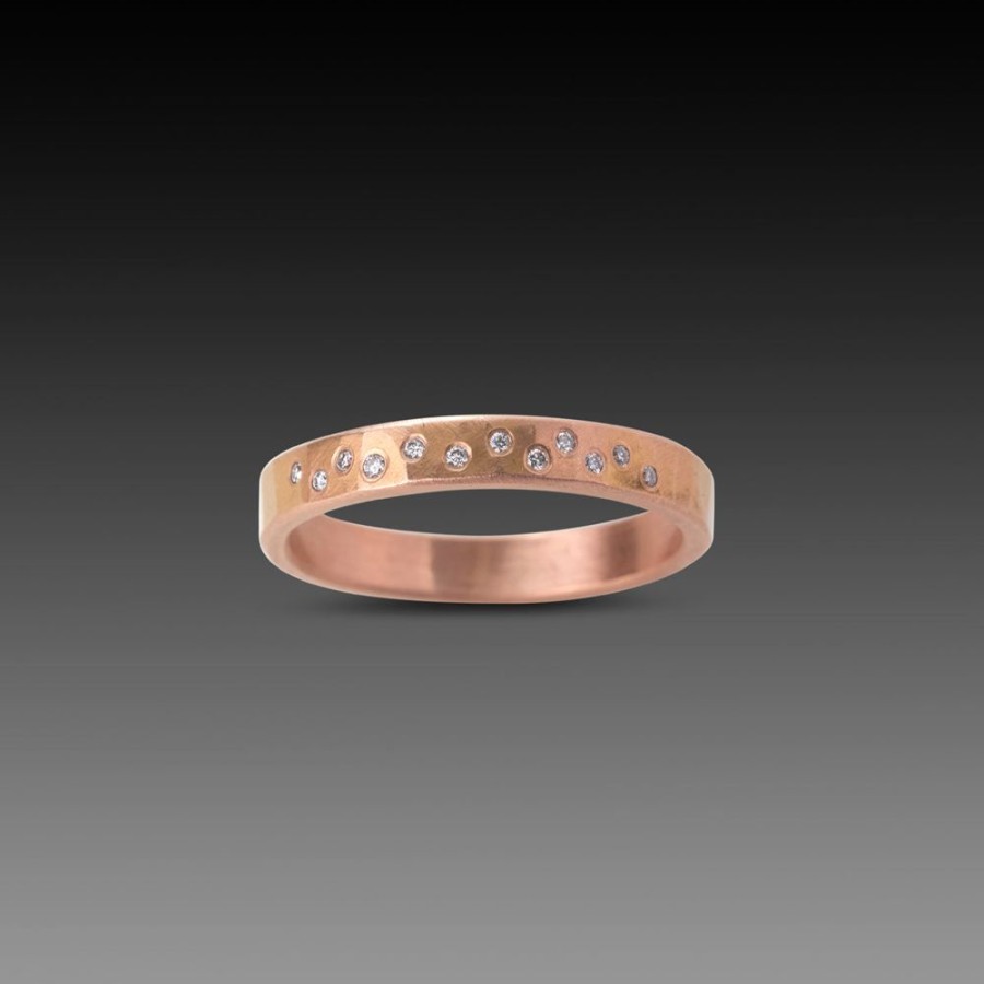 Rings Ananda Khalsa | Diamond Sprinkle Band In Rose Gold