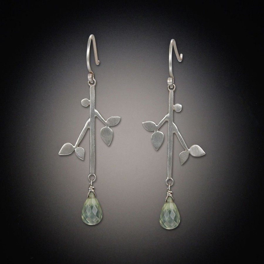 Earrings Ananda Khalsa | Branch Earrings With Prehnite