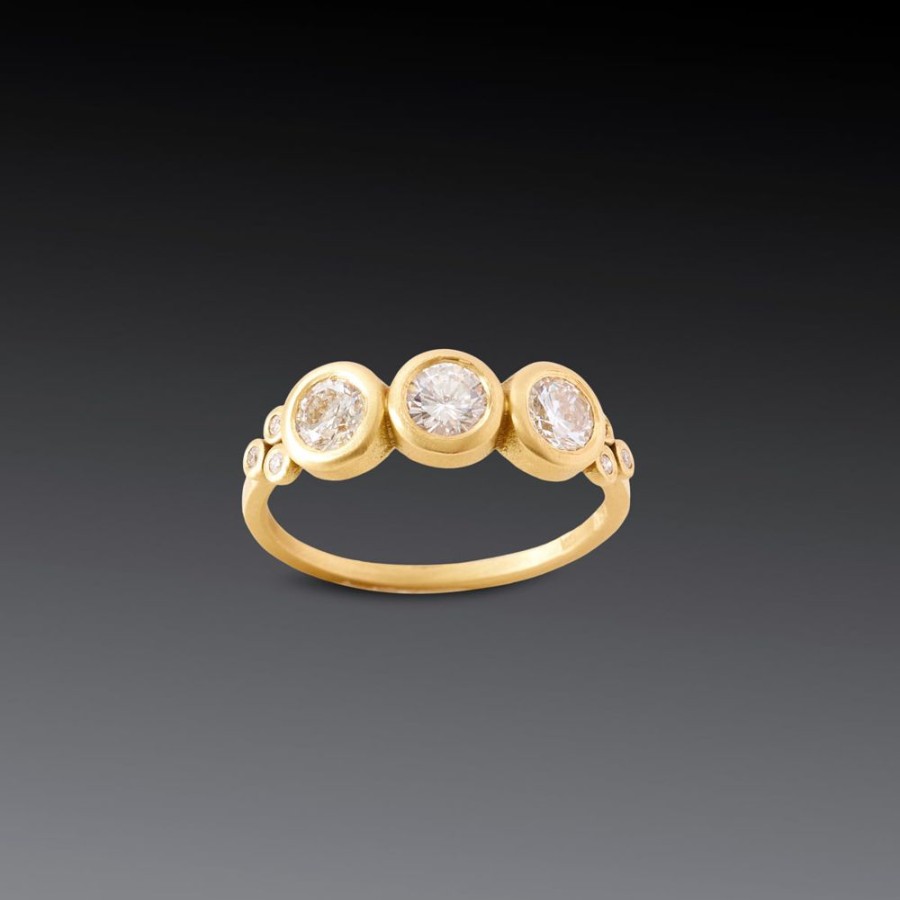 Rings Ananda Khalsa | Triple Brilliant Cut Diamond Ring