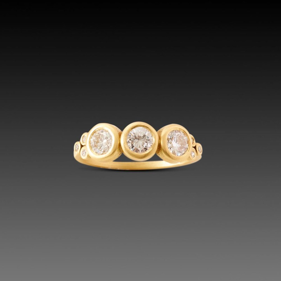 Rings Ananda Khalsa | Triple Brilliant Cut Diamond Ring