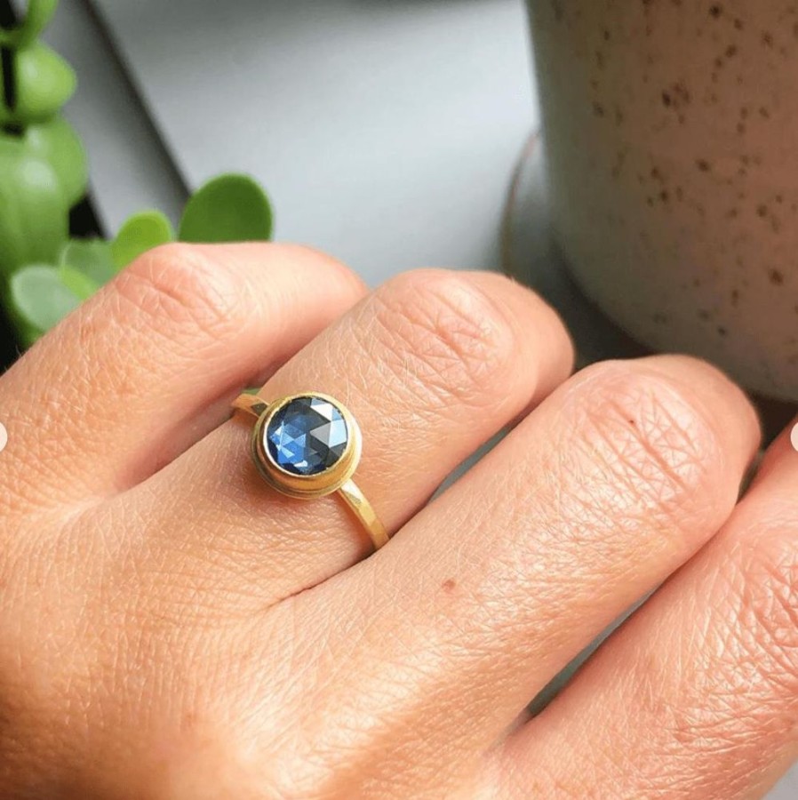 Rings Ananda Khalsa | Blue Sapphire Solitaire Ring