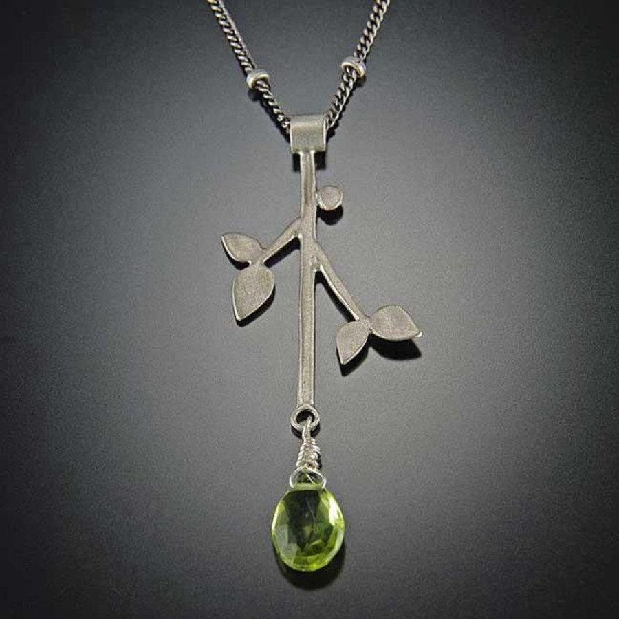 Necklaces Ananda Khalsa | Branch Necklace With Peridot